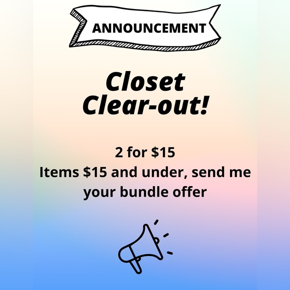 CLOSET CLEAROUT 2 FOR $15 - Picture 1 of 1